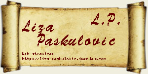 Liza Paskulović vizit kartica